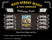 Tablet Screenshot of mainstreetmagicandfun.com